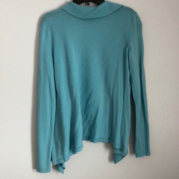 Talbots - Merino Wool Open Front Ruffle Cardigan - Picture 5 of 5